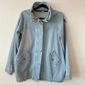 Commanding Officer Gooby K-S Patrol Denim Jacket Womens M 90s style Lightweight